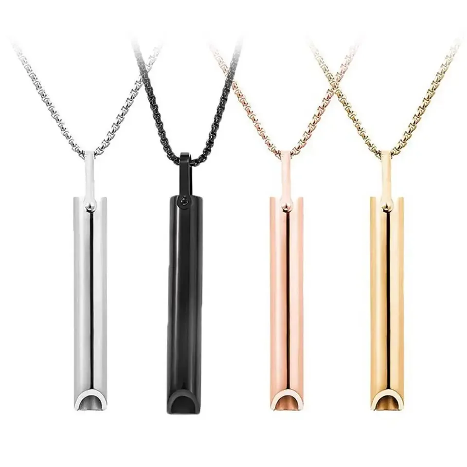 불안 완화를위한 스테인레스 스틸 휘파람 목걸이 안티 베 - Vaping Goods 리뷰 및 가격