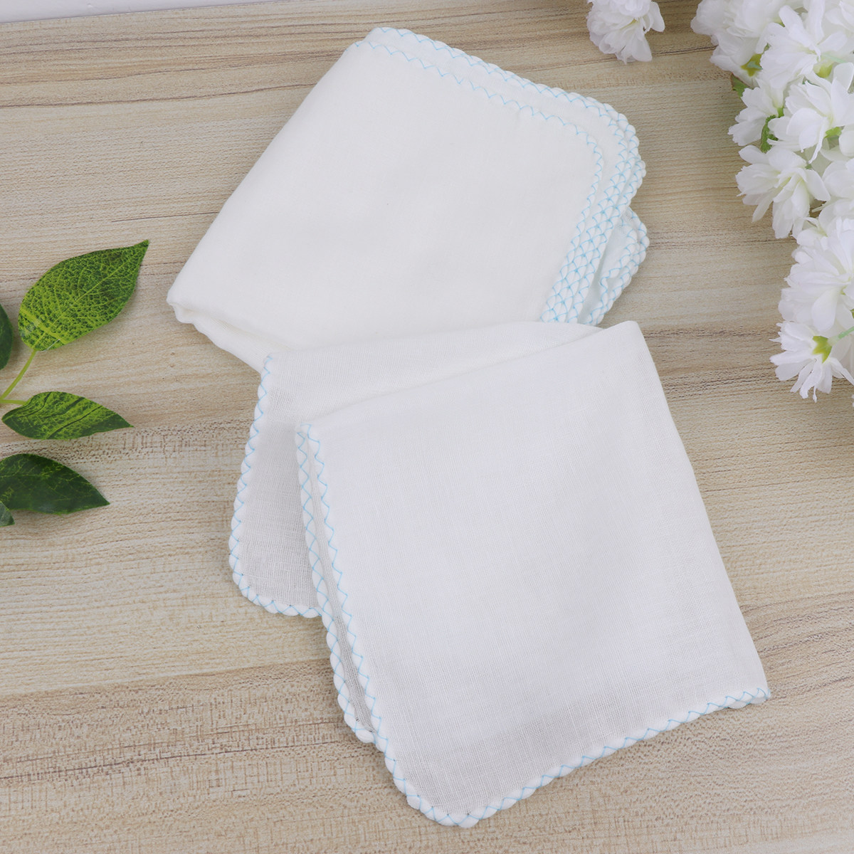 10개입 천연 유기농 면 이중 레이어 거즈 손수건 -  - Cotton Wick Organic 리뷰 및 가격